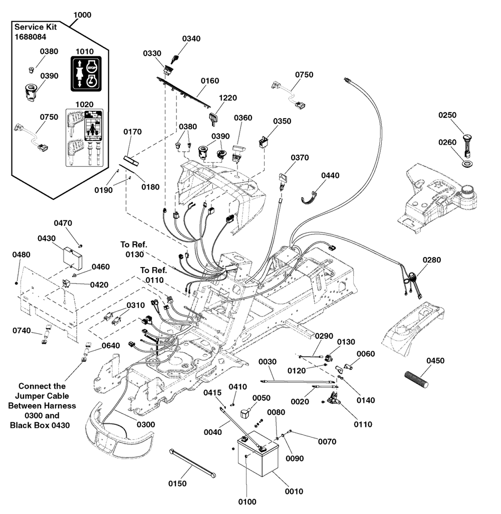 Electrical Group - Hourmeter Diagram and Parts List for 2691334-03  Simplicity Lawn Tractor