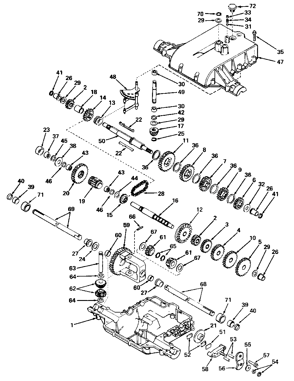 Peerless Transaxle Model 810-A Diagram and Parts List for 4211 1690612 Simplicity Lawn Tractor
