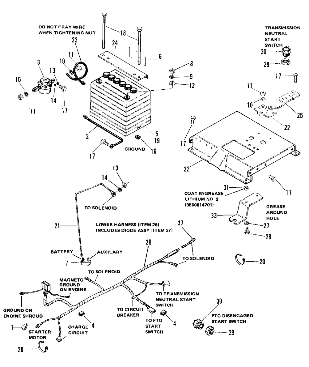 Electrical Group (6008 And 6011) Diagram and Parts List for 6008 1690315 Simplicity Lawn Tractor