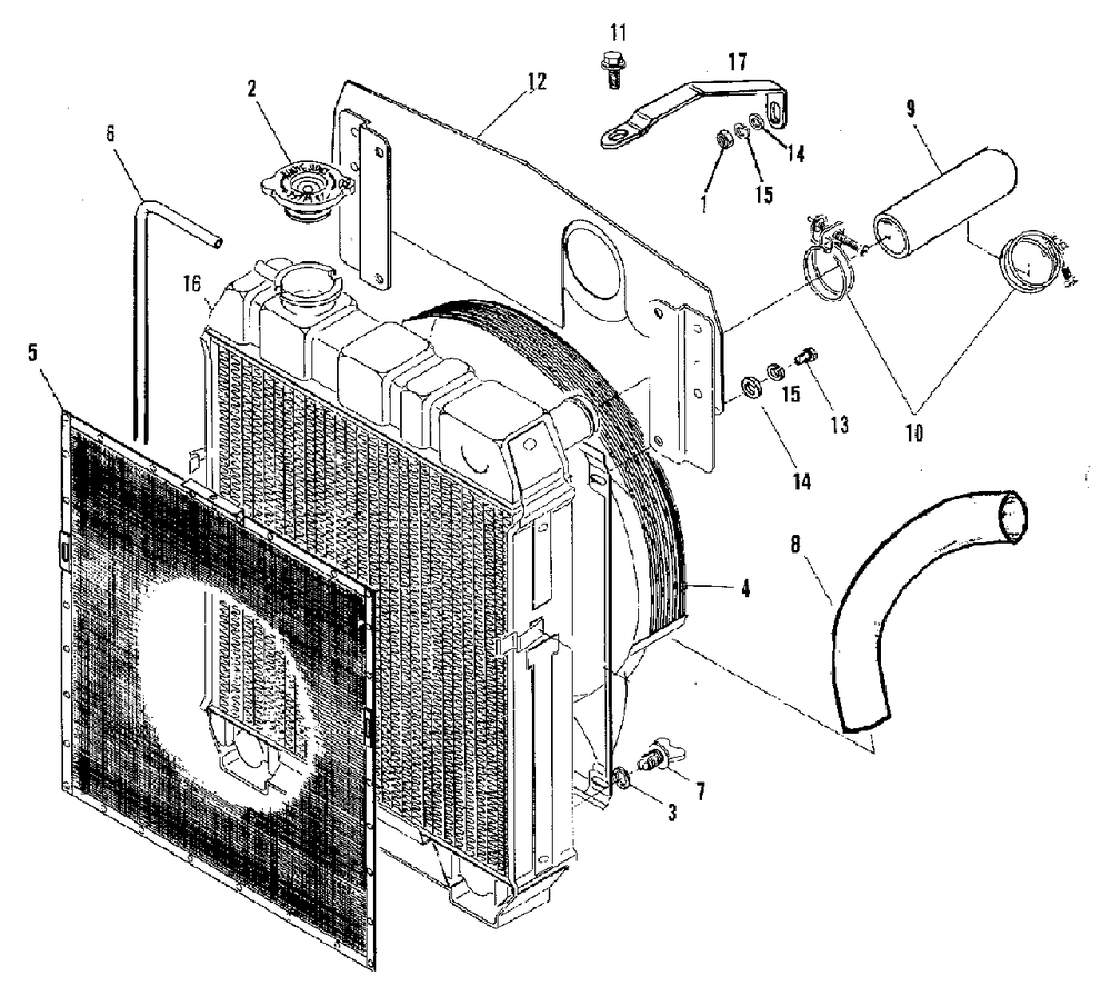 Radiator Group (3486i15) Diagram and Parts List for 9528 2097173 Simplicity Lawn Tractor
