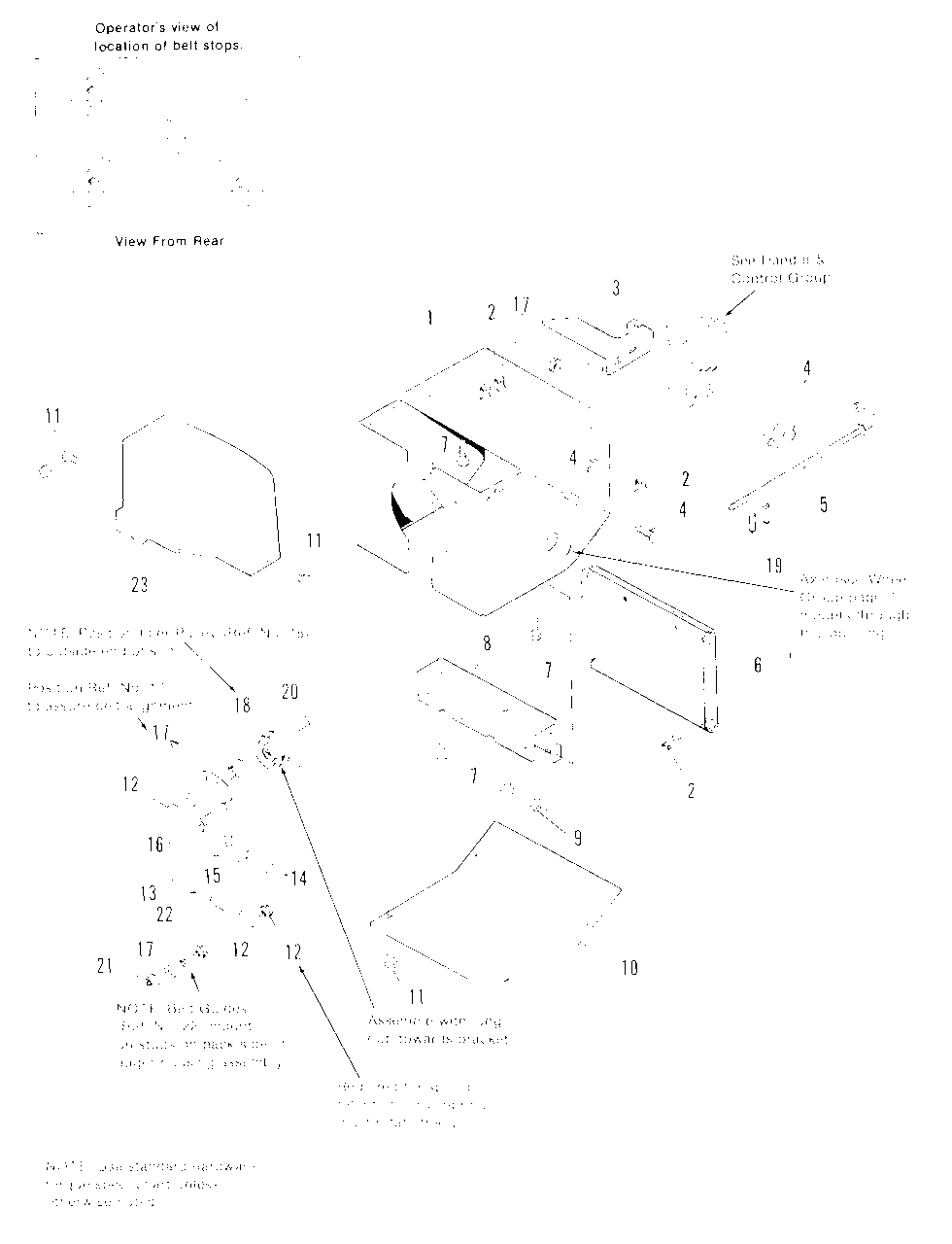 Frame Group Diagram and Parts List for 450M 1691416 Simplicity Snow Blower