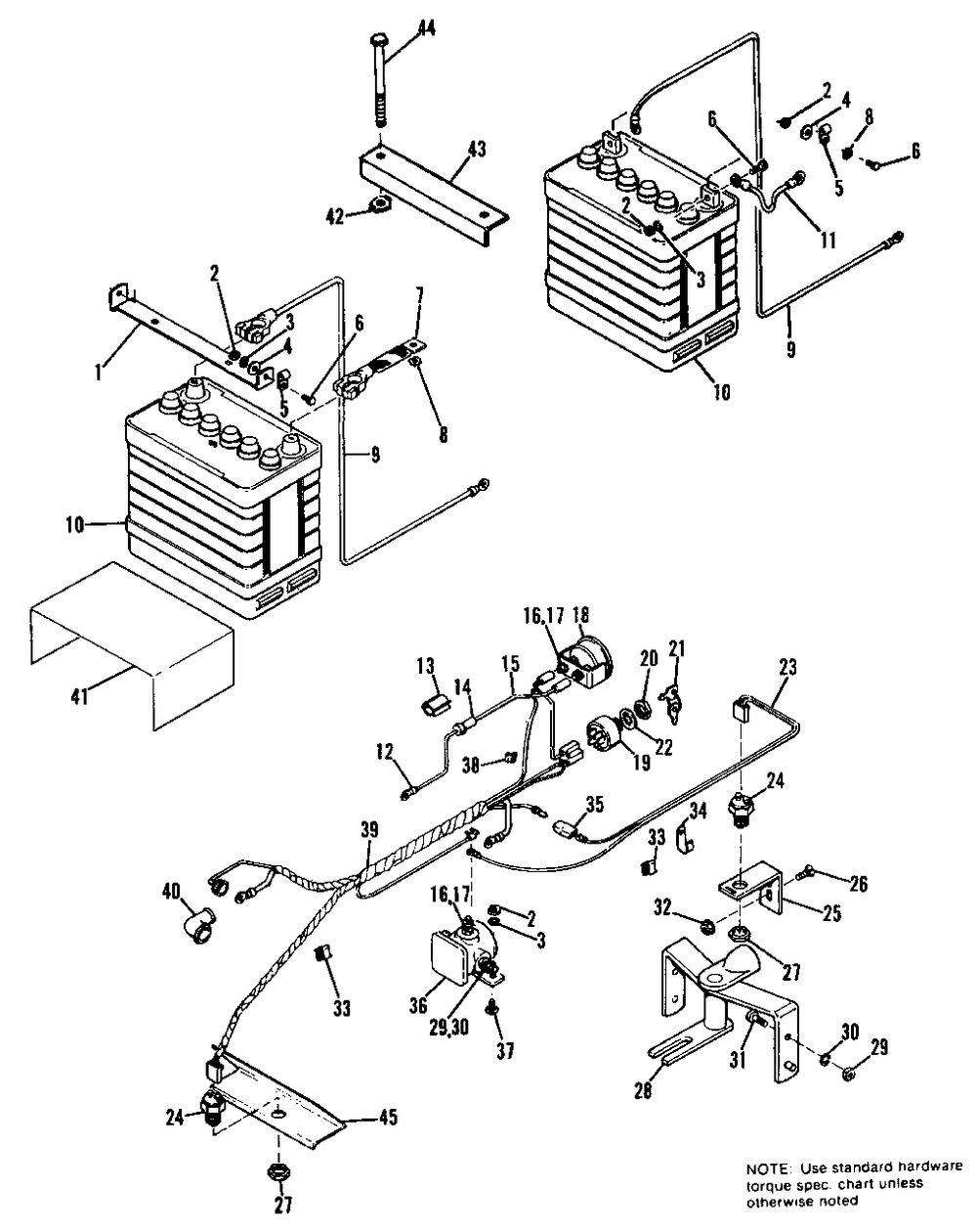 Electrical Group Diagram and Parts List for 5008 1690019 Simplicity Lawn Tractor