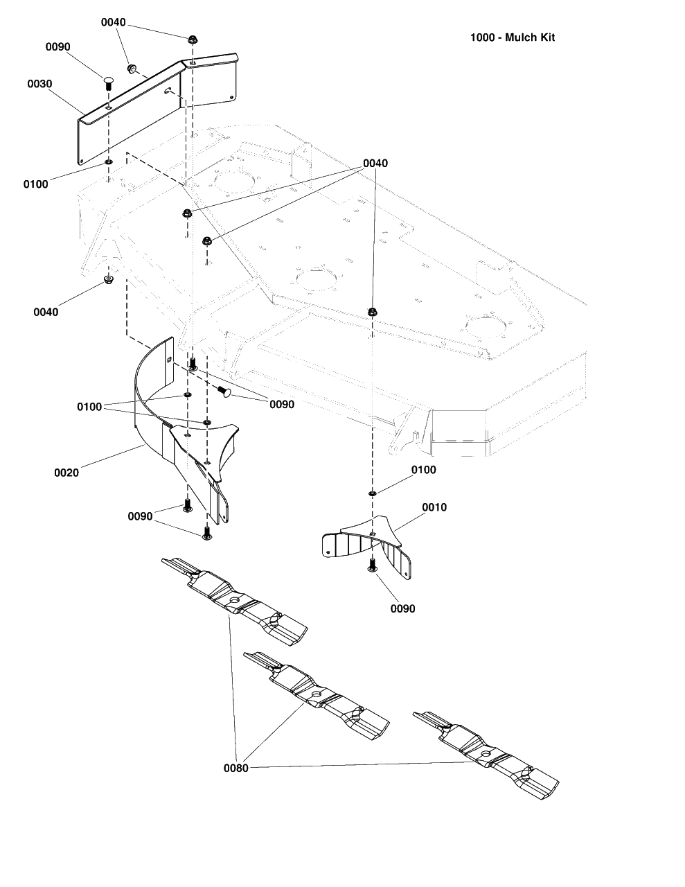 Mulch Kit - 5601096 Diagram and Parts List for 5601096  Simplicity Lawn Tractor Accessories