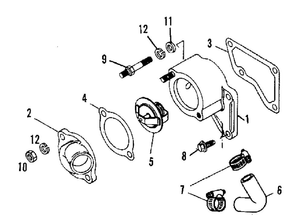 Thermostat And Housing Group (3486i16) Diagram and Parts List for 9528 2097173 Simplicity Lawn Tractor