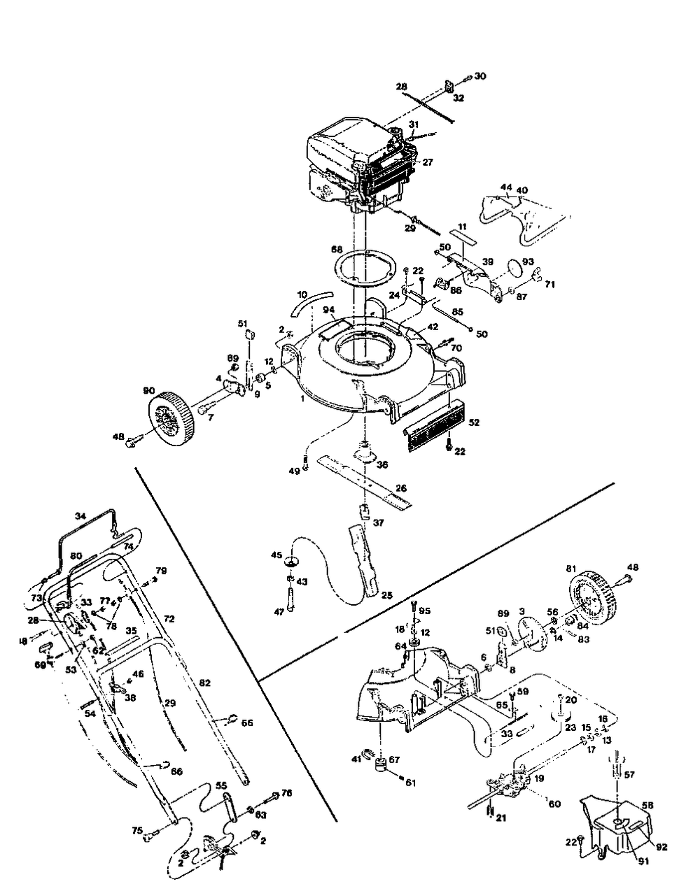 Model 520sp Diagram and Parts List for 520 1692318 Simplicity Lawn Mower