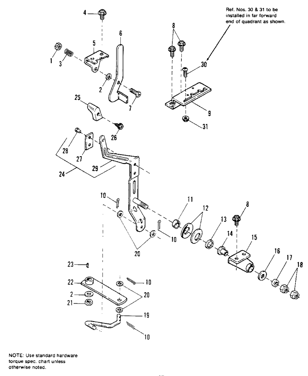 Linkage And Control Group Diagram and Parts List for 4212H 1691270 Simplicity Lawn Tractor