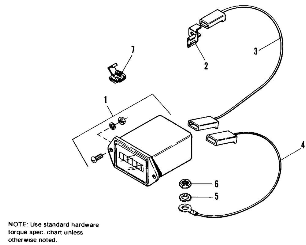 Hourmeter Kit Diagram and Parts List for 1685535  Simplicity Lawn Tractor Accessories
