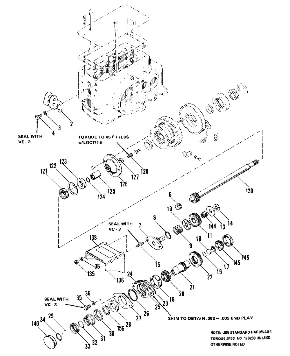 Transmission Group Diagram and Parts List for 9020 1690283 Simplicity Lawn Tractor