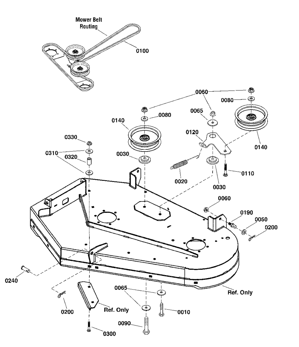 36-Inch Mower Deck - Clutch And Support Group (2992688) Diagram and Parts List for SZT105 2692021-00 Simplicity Lawn Tractor