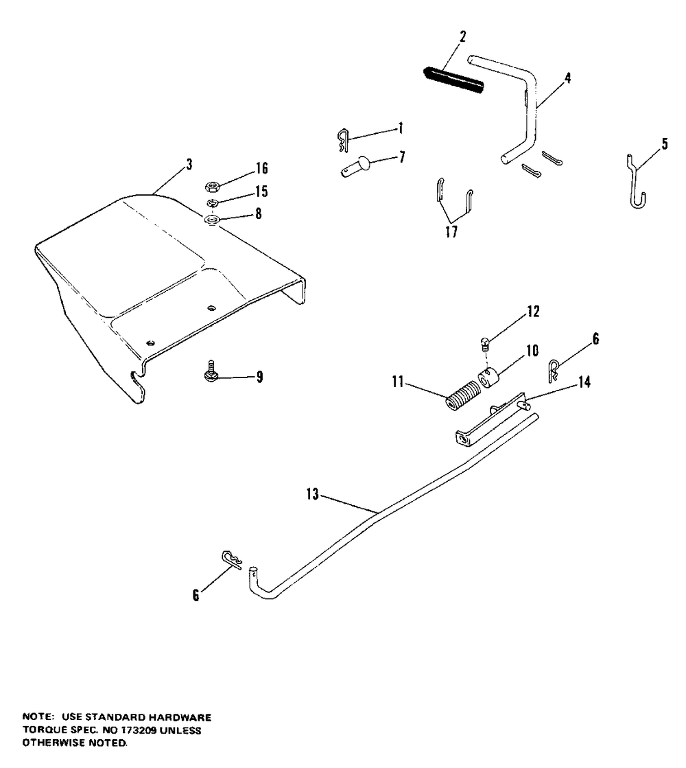 42-Inch Misc. Group Diagram and Parts List for 6010 1690199 Simplicity Lawn Tractor