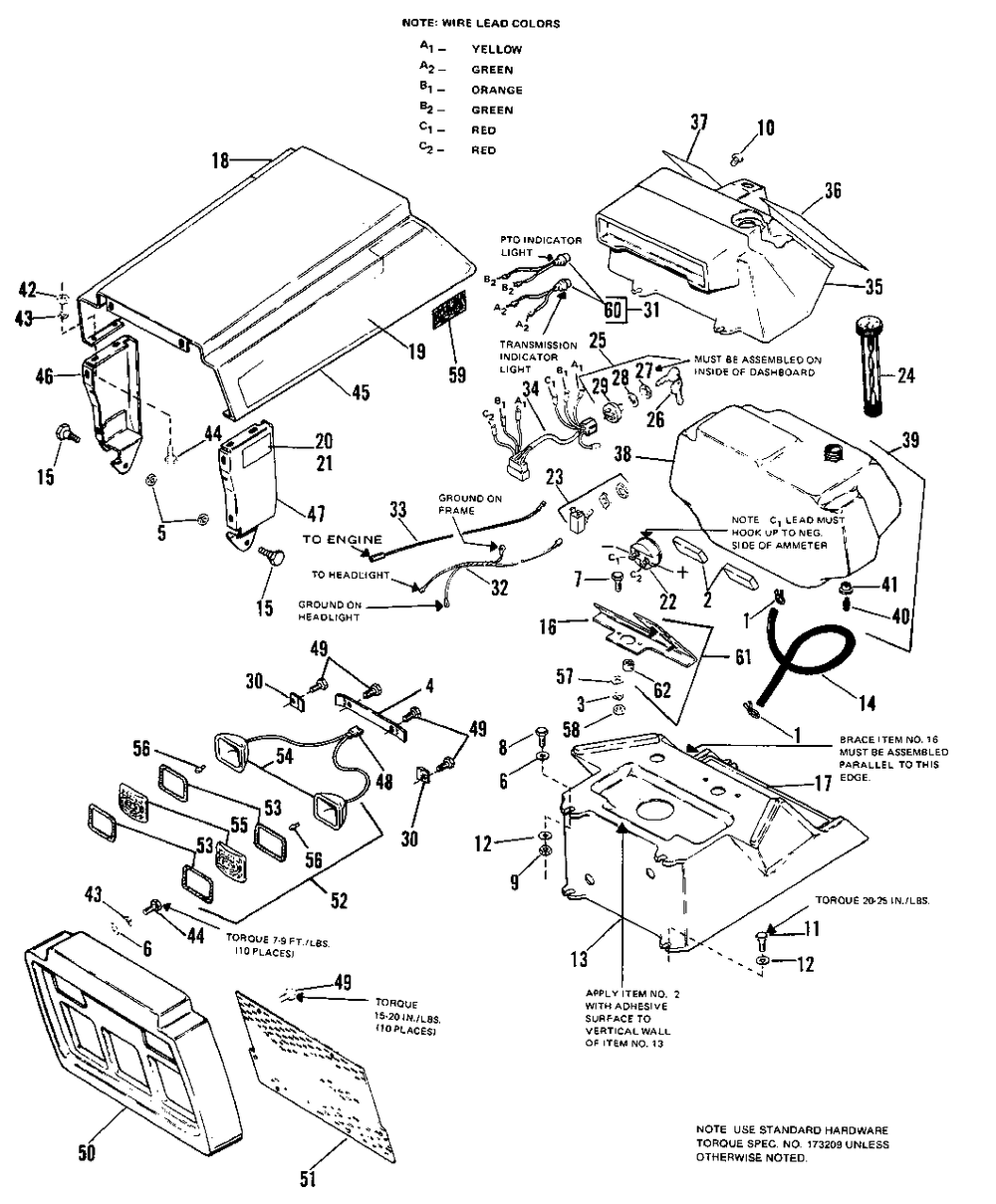 Hood, Grille And Dash (6008 And 6011) Diagram and Parts List for 6008 1690315 Simplicity Lawn Tractor