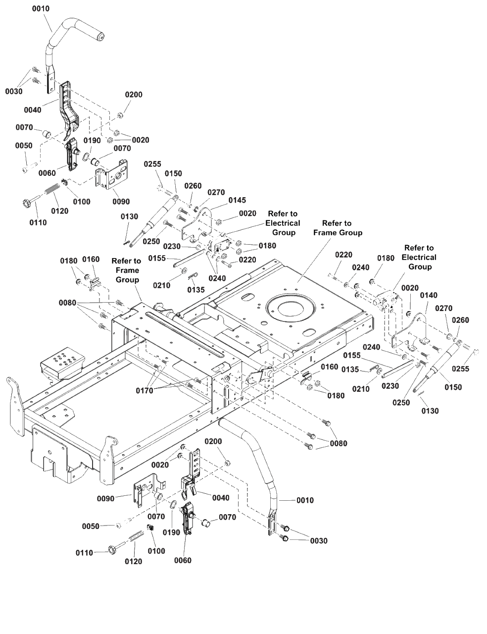 Controls Group Diagram and Parts List for BLUEVOLTCZ1 2691983-00 Simplicity Lawn Tractor