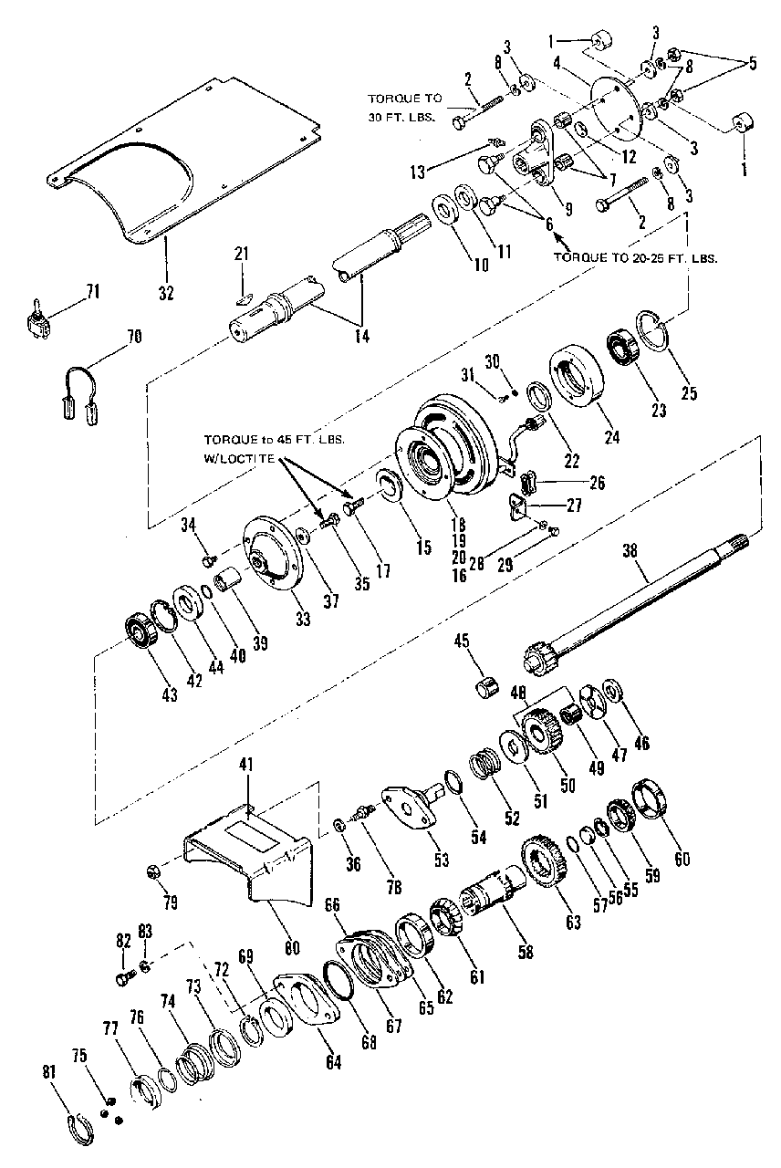 Rear Pto Group (3506i13) Diagram and Parts List for 9020 1690072 Simplicity Lawn Tractor