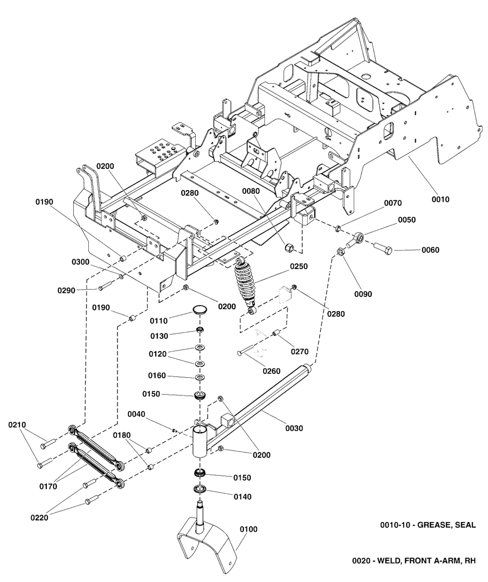 Main Frame And Front Suspension Group Diagram and Parts List for 5901779  Simplicity Lawn Tractor