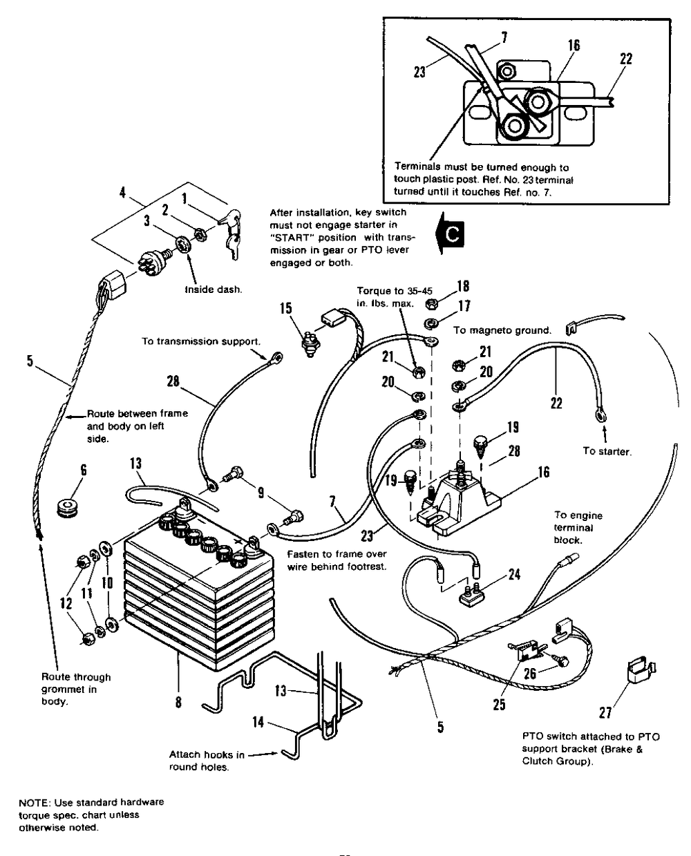 Electrical Group - Electric Start (Later Models) Diagram and Parts List for 3110 1690566 Simplicity Lawn Tractor