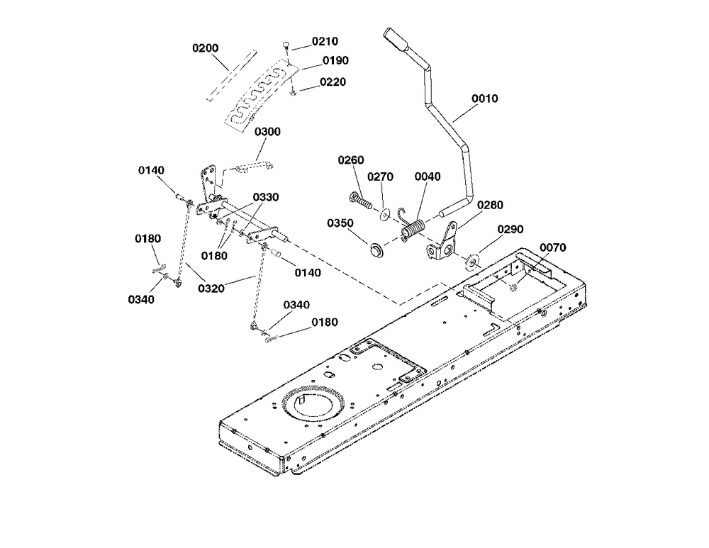 Lift Group Diagram and Parts List for 2691669-00  Simplicity Lawn Tractor