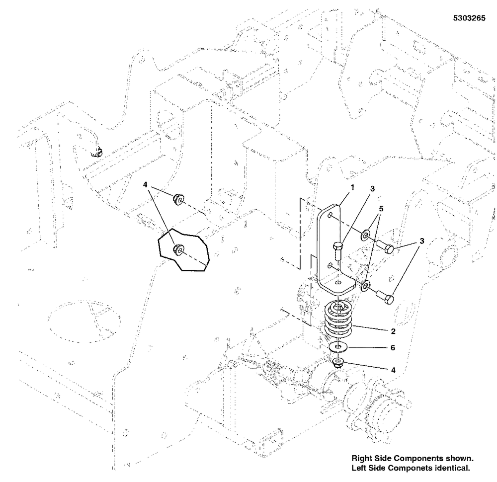 Collector Assist Spring Group Diagram and Parts List for 5600778  Simplicity Lawn Tractor Accessories
