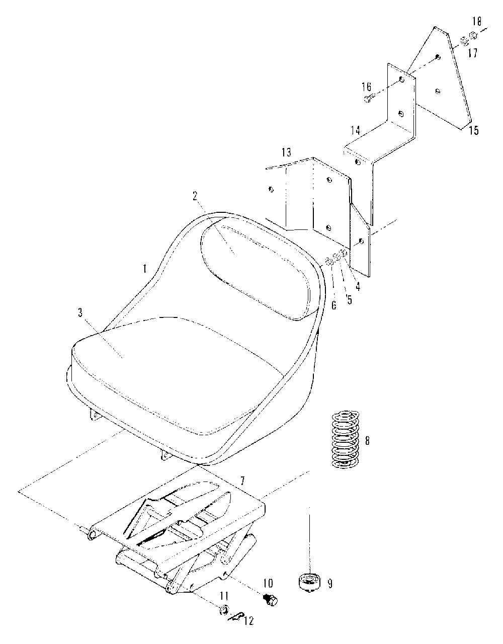 Seat Group (3486i37) Diagram and Parts List for 9528 2097173 Simplicity Lawn Tractor