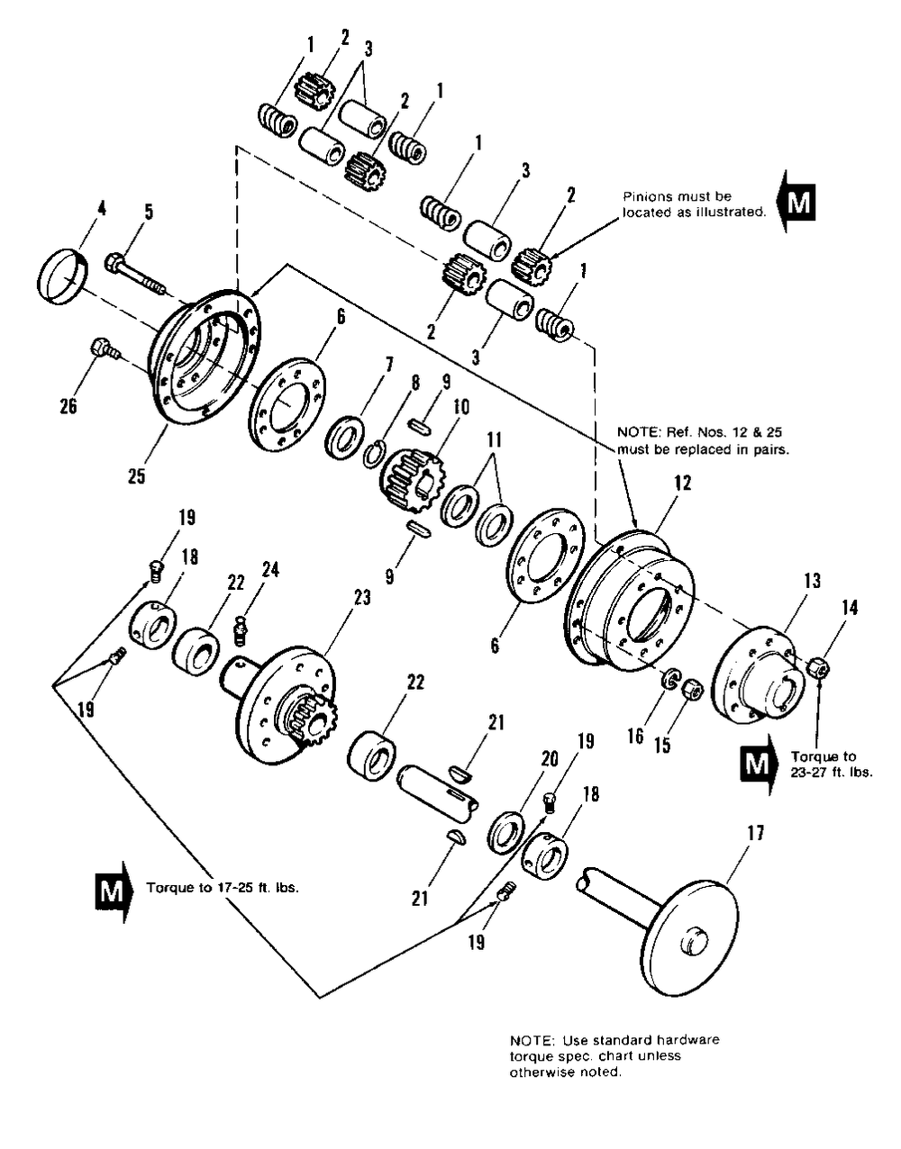 Rear Axle And Differential Group Diagram and Parts List for 7116 1690660 Simplicity Lawn Tractor