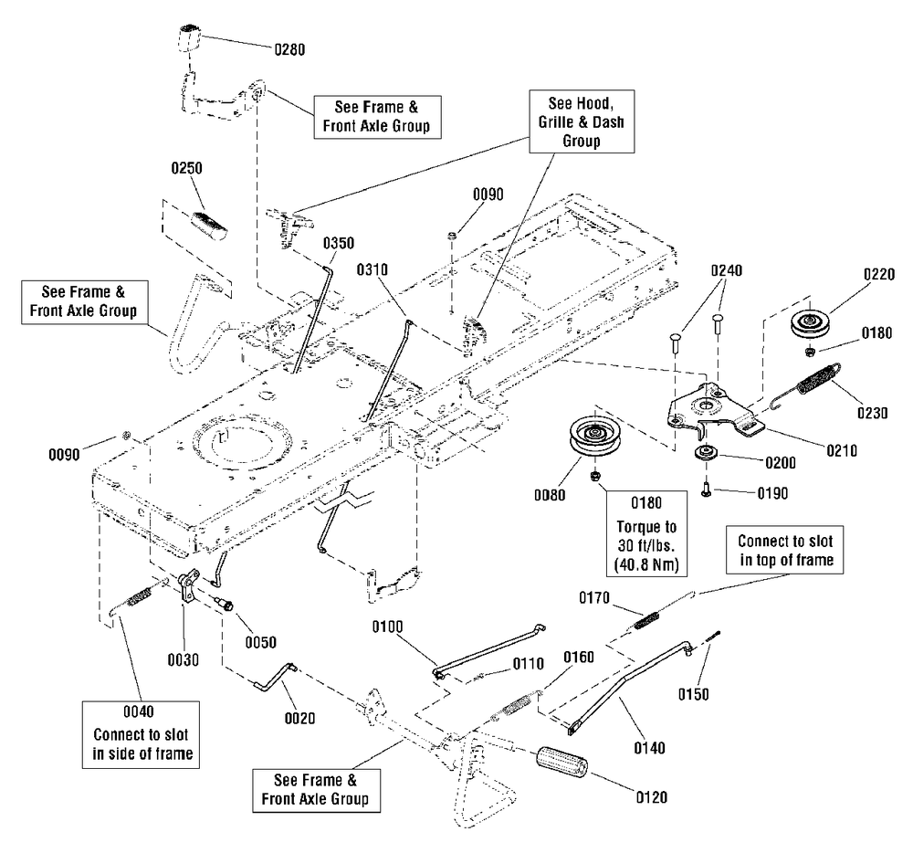 Controls Group (2989022) Diagram and Parts List for 2691668-02  Simplicity Lawn Tractor