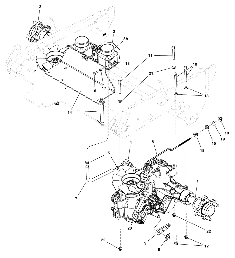 Hydraulic Group Diagram and Parts List for 5901744  Simplicity Lawn Tractor