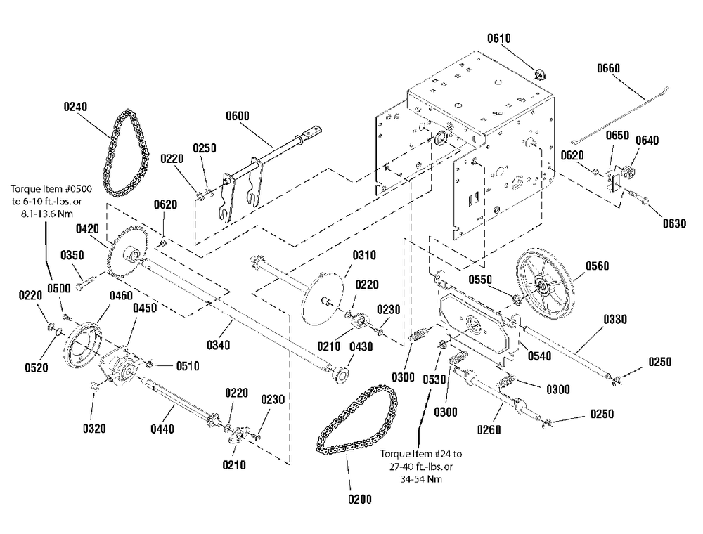 Traction Drive Group Diagram and Parts List for H924RX 1695840 Simplicity Snow Blower