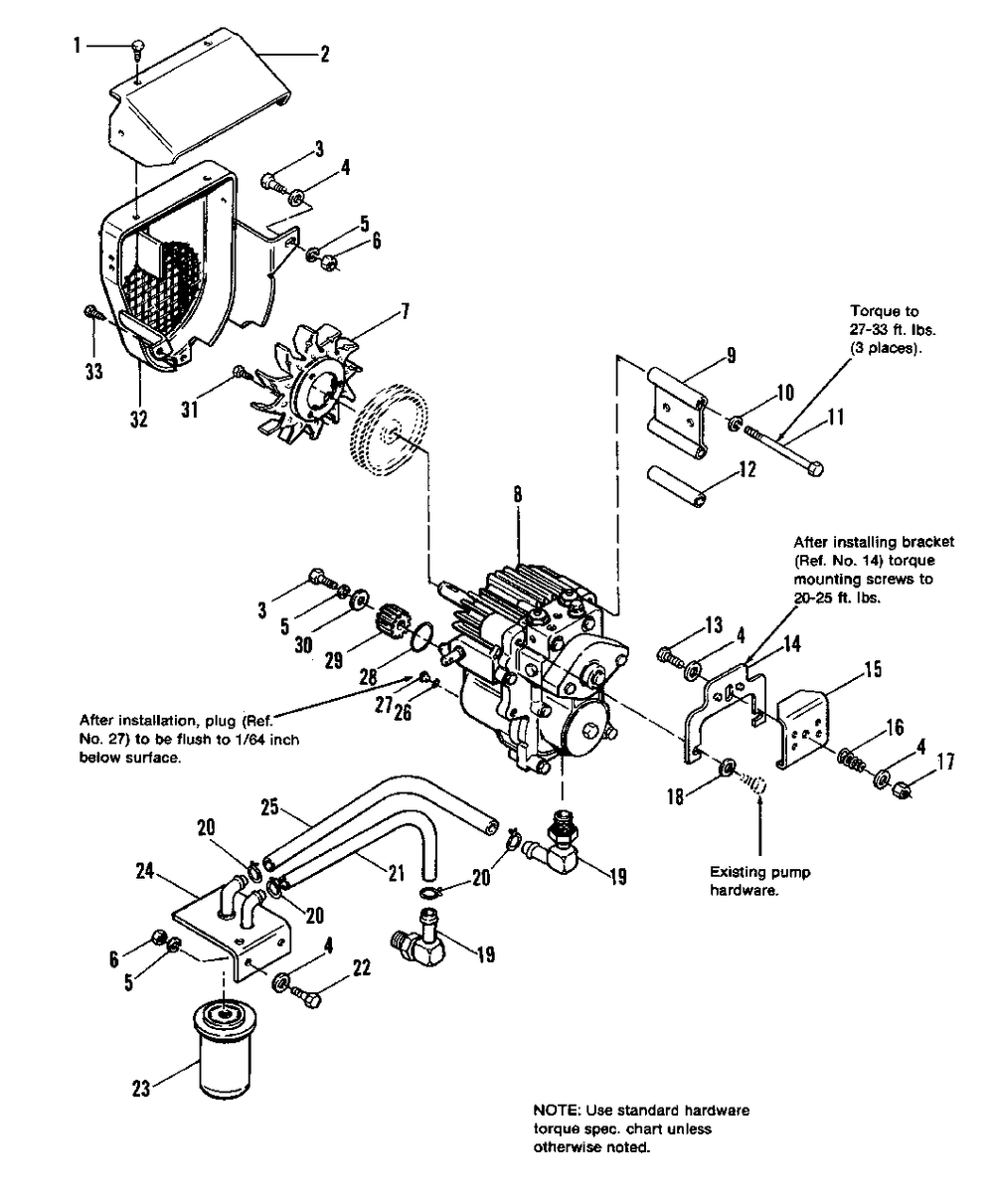 Hydrostatic Pump Group - Early Models Diagram and Parts List for 7116H 1690578 Simplicity Lawn Tractor