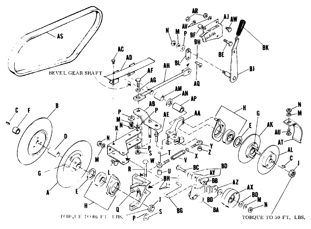 Variable Speed Pulley Diagram and Parts List for 3112V 990495 Simplicity Lawn Tractor