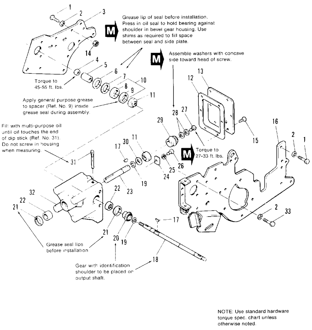 Bevel Gear And Side Plate Group Diagram and Parts List for 7116 1691434 Simplicity Lawn Tractor