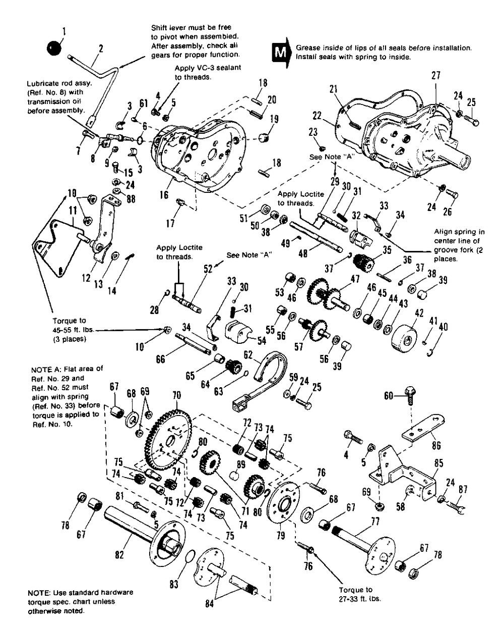 Transmission Group Diagram and Parts List for 6211 1691034 Simplicity Lawn Tractor