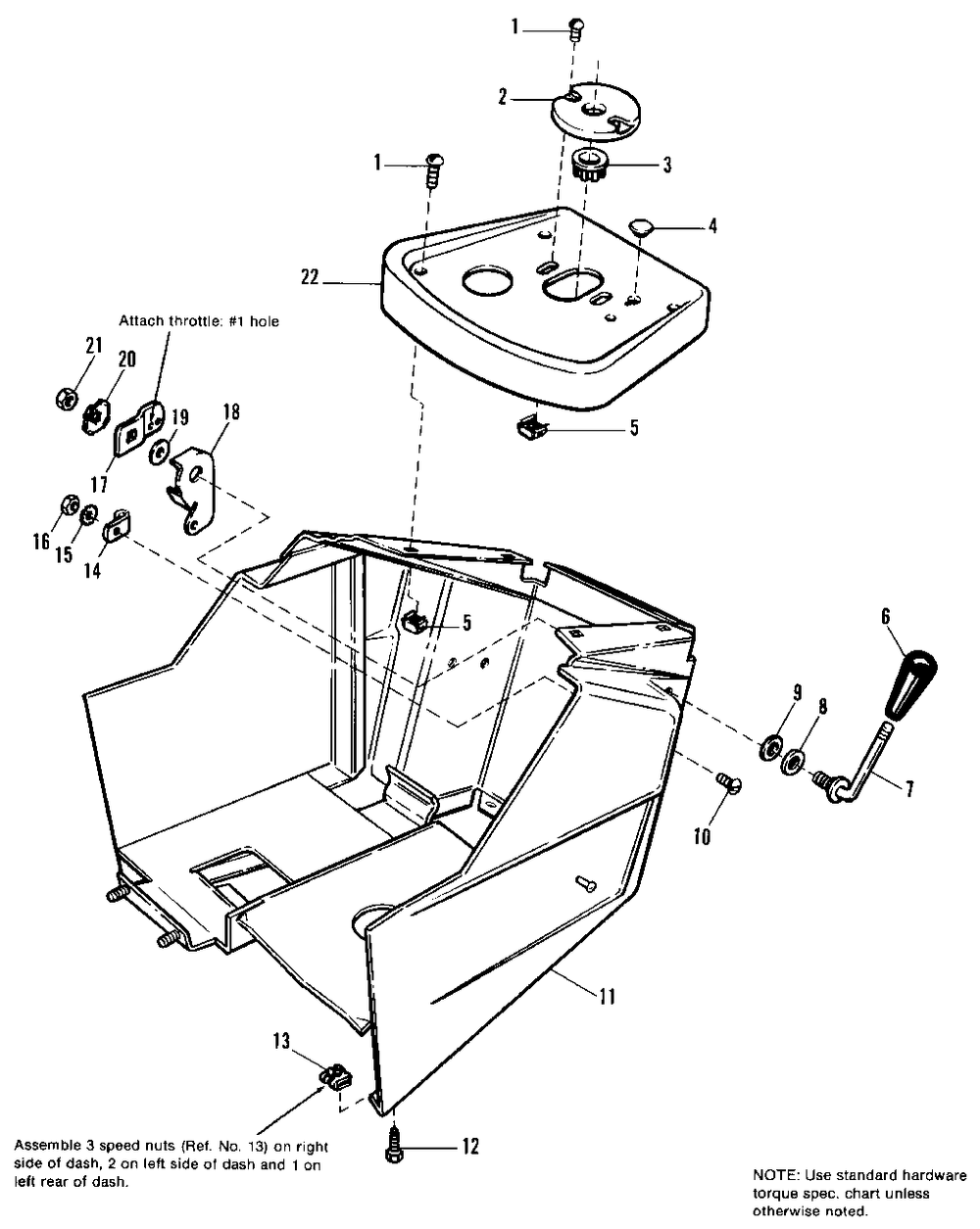 Dash Group Diagram and Parts List for 7790H 1690890 Simplicity Lawn Tractor