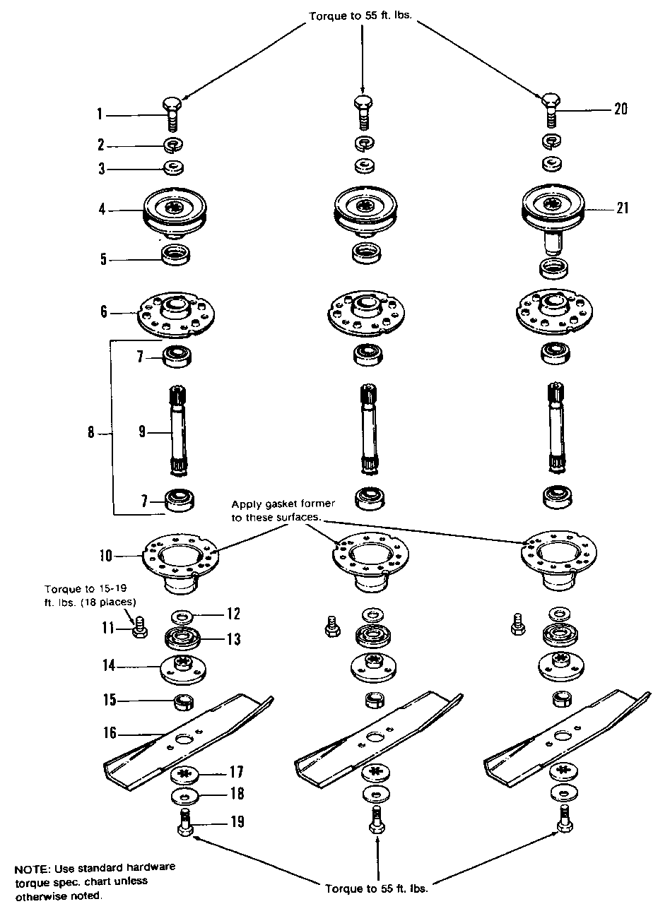 42-Inch Arbor Group Diagram and Parts List for 6111 1690449 Simplicity Lawn Tractor