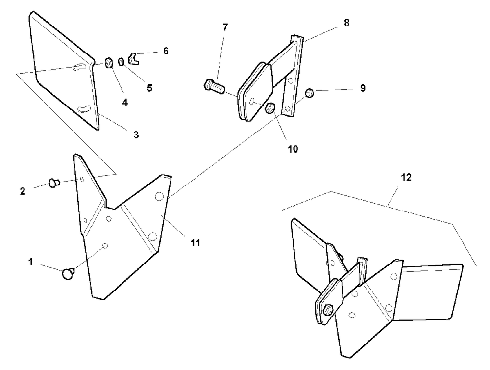 Hiller/Furrower Attachment Diagram and Parts List for 7016RT 1695923 Simplicity Tiller