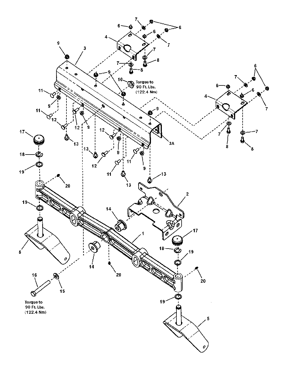 Front Axle Group (7501589) Diagram and Parts List for ZT26520 7800766-00 Simplicity Lawn Tractor