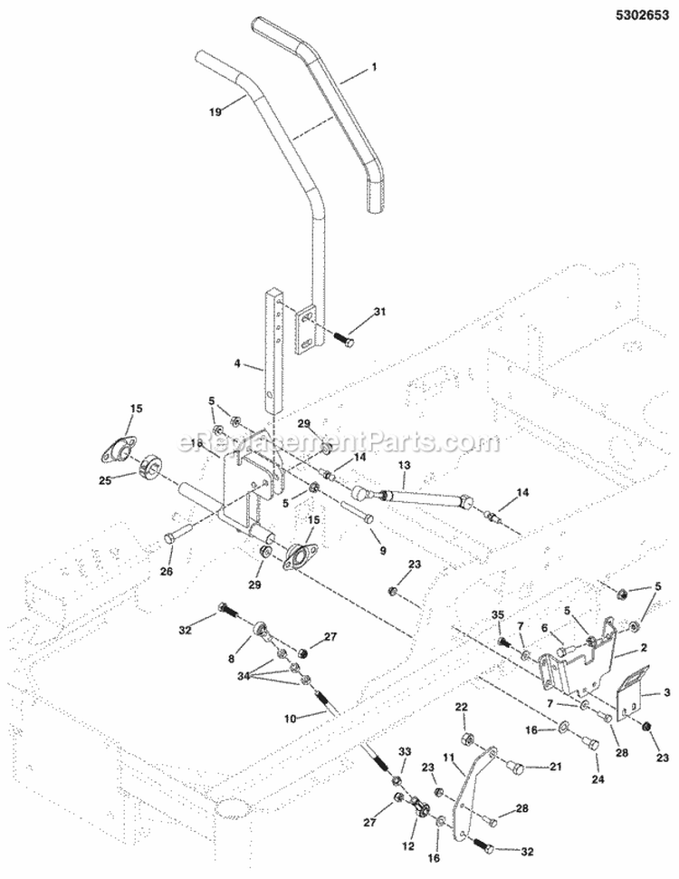 Motion Control Group Diagram and Parts List for 5900506  Simplicity Lawn Tractor
