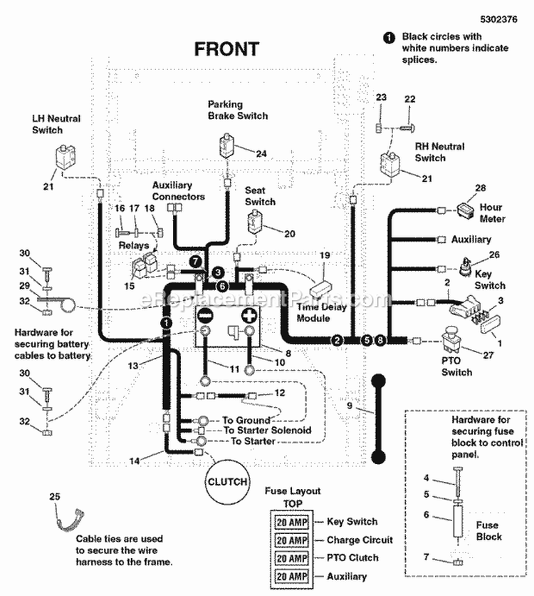 Electrical Group - Briggs  Stratton Vanguard Big Block Diagram and Parts List for 5900597  Simplicity Lawn Tractor