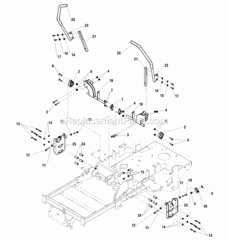 Control Group Upper Diagram and Parts List for 5900728  Simplicity Lawn Tractor