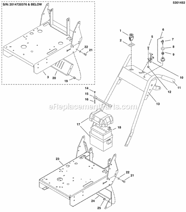 Engine Frame  Handle Bars Group - 32 Models Diagram and Parts List for 5900515  Simplicity Lawn Mower