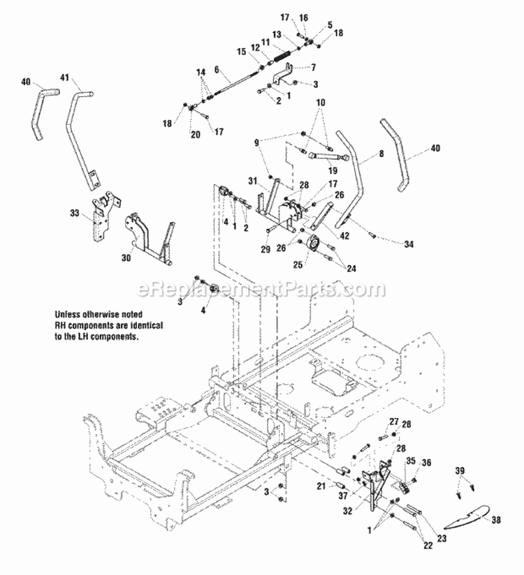 Motion Control Group Diagram and Parts List for 5900525  Simplicity Lawn Tractor