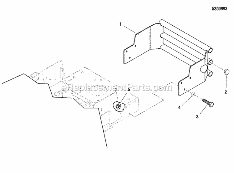 Rear Bumper Group Diagram and Parts List for 5900777  Simplicity Lawn Tractor