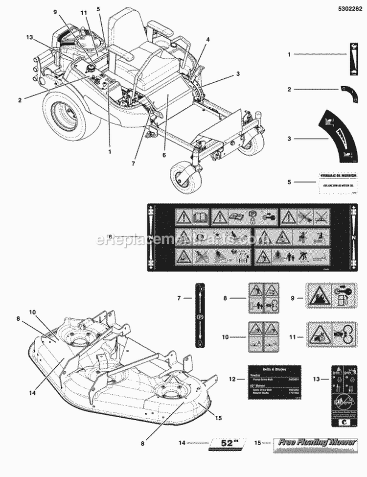 Decals Group - Safety  Common - Export Diagram and Parts List for 5900927  Simplicity Lawn Tractor