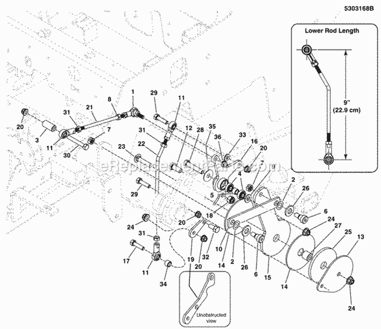 Motion Control Group - Control System (5303168B) Diagram and Parts List for 5901229  Simplicity Lawn Tractor