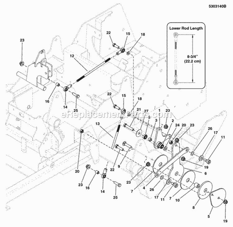 Motion Control Group - Control System (5303140B) Diagram and Parts List for 5901230  Simplicity Lawn Tractor