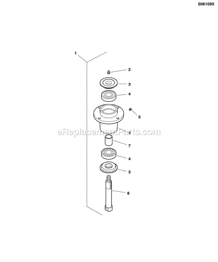 Spindle Service Group - 5061095 (5061095) Diagram and Parts List for 5901229  Simplicity Lawn Tractor