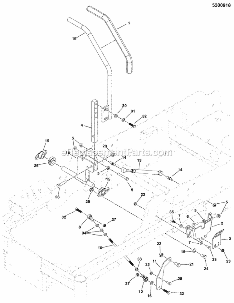 Motion Control Group (5300918) Diagram and Parts List for 5900529  Simplicity Lawn Tractor