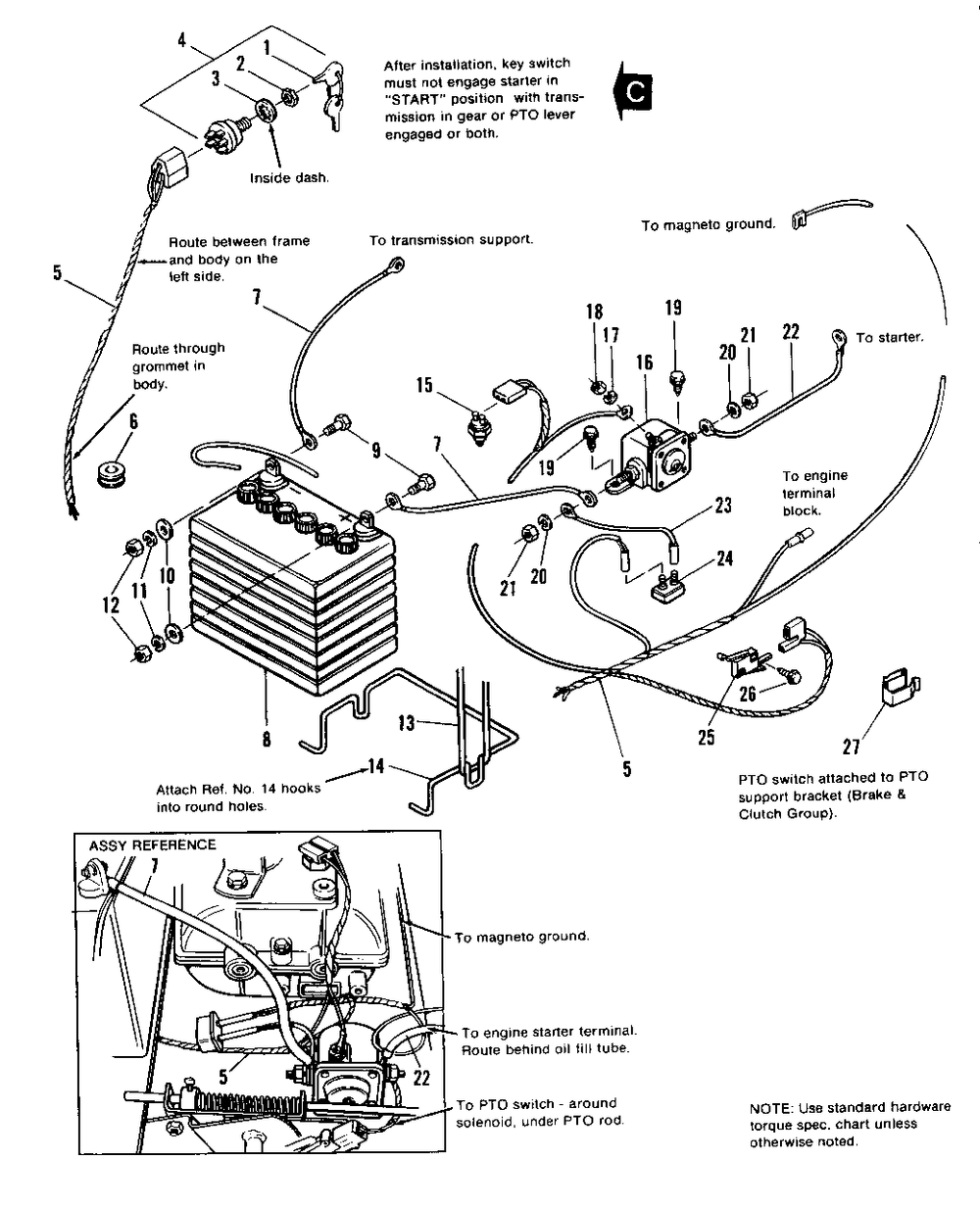 Electrical Group - Electric Start (Early Models) Diagram and Parts List for 3110 1690566 Simplicity Lawn Tractor