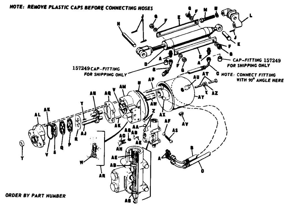Power Lift Group Diagram and Parts List for 3112H 990500 Simplicity Lawn Tractor