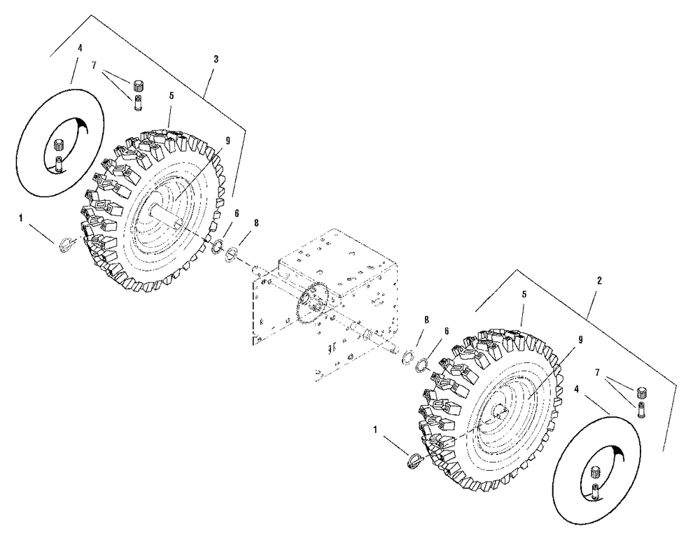Wheel And Tire Group Diagram and Parts List for L10575E 1694986 Simplicity Snow Blower