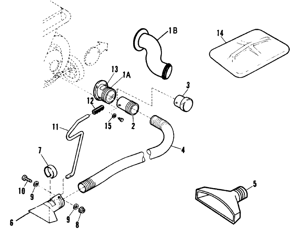 Vk 5 Vacuum Kit, For 5c, 5/14, And 8/14 Models Diagram and Parts List for 5515 1694897 Simplicity Chipper Shredder