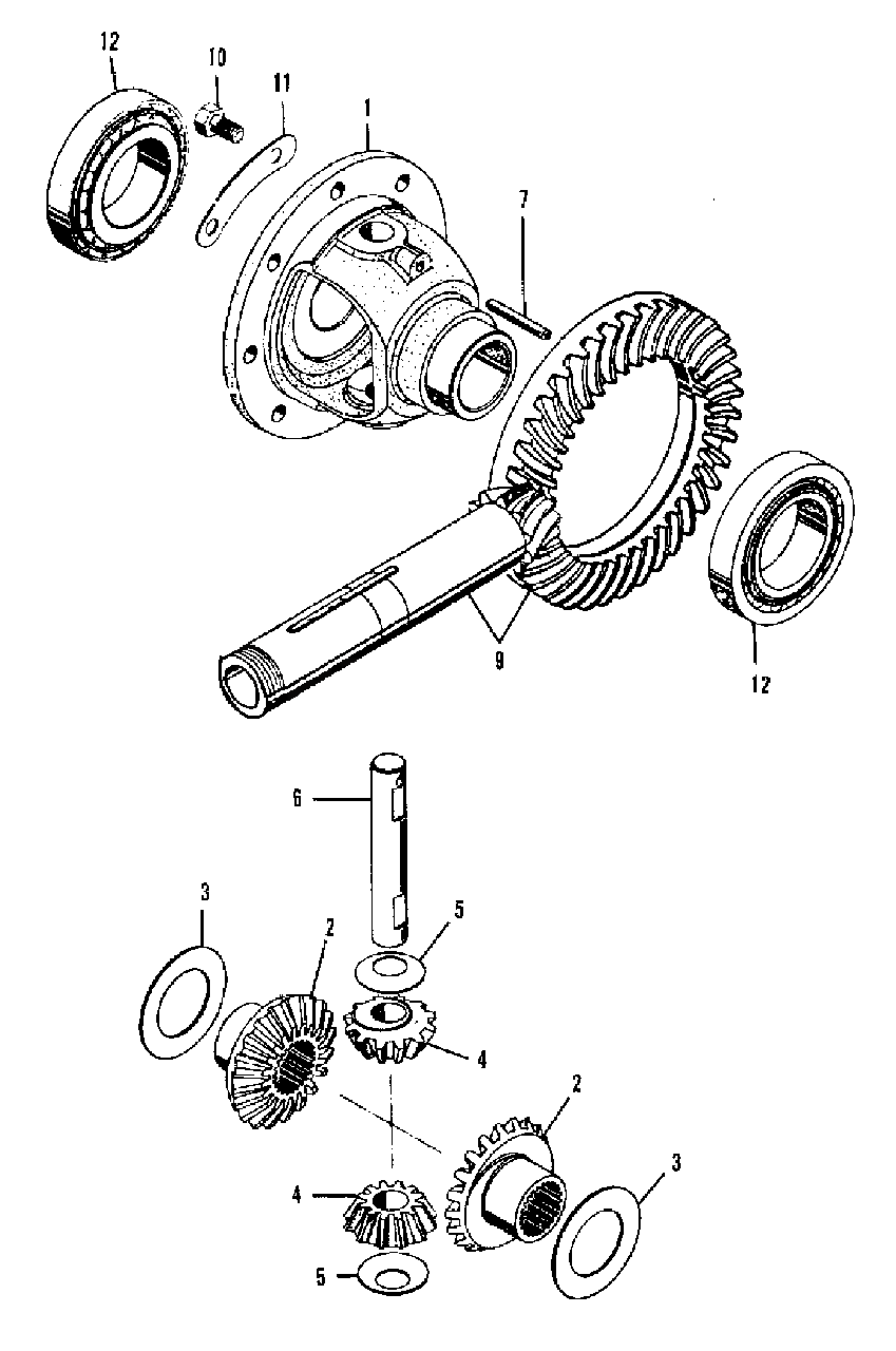 Differential Group (3486i53) Diagram and Parts List for 9528 2097173 Simplicity Lawn Tractor
